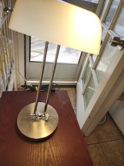 White And Chrome Piano Lamp