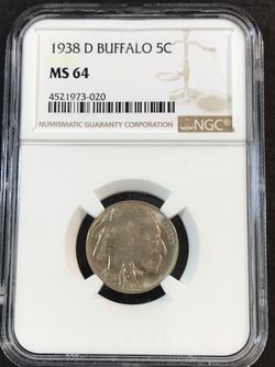 1938-D Buffalo Nickel PCGS MS64
