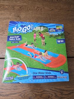 H20 Go! Aqua ramp triple slide 18 ft long