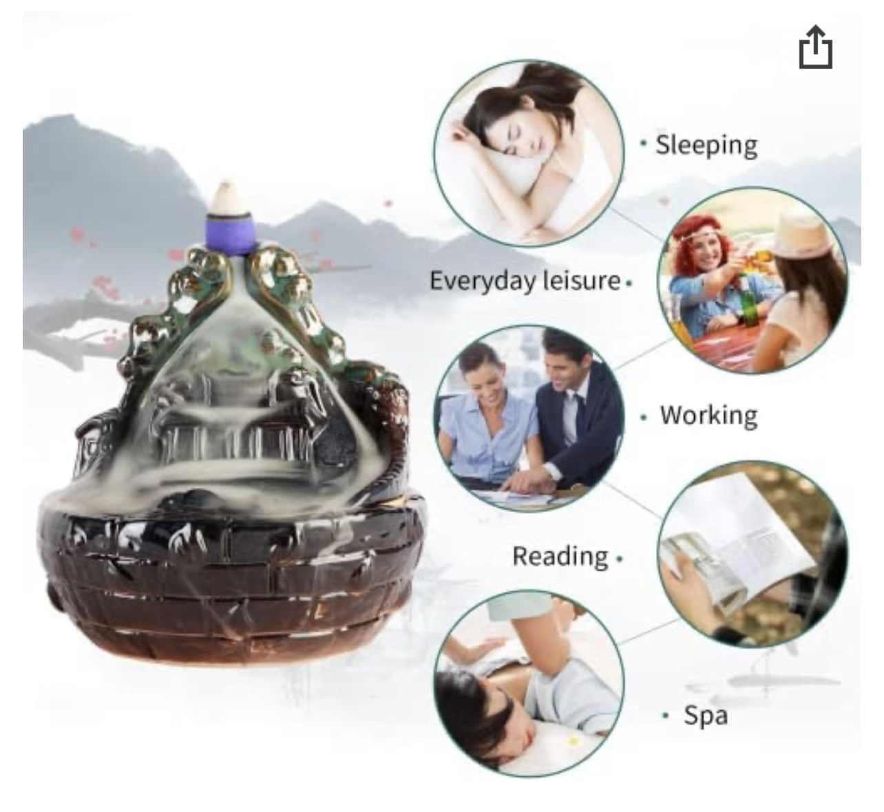 INCENSE BURNER FOUNTAIN