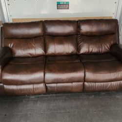 Brown Soft Leather Couch 