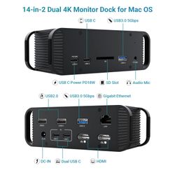 **Ultimate Connectivity Hub: MagBac Dual 4K Docking Station**