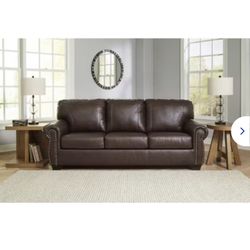 Leather Sofa (sleeper/foldout) $550/obo