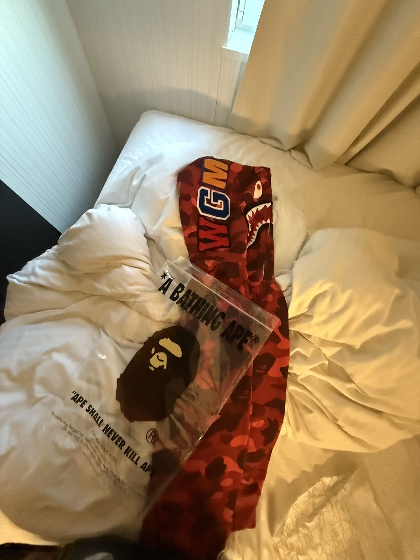 Red Bape Camo Hoodie Large