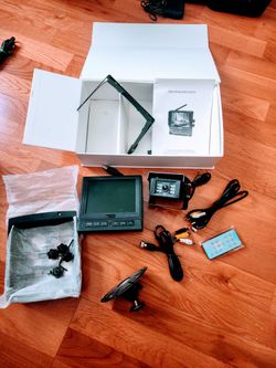 Car surveillance camera with  monitor.
