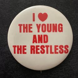 Vintage The Young and The Restless pinback button pin 1980’s