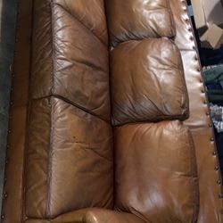 Leather Couch 3 Seat $70 & 2 Seater For + $50 