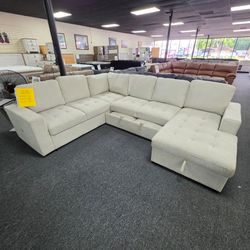 Pull out sectional with storage