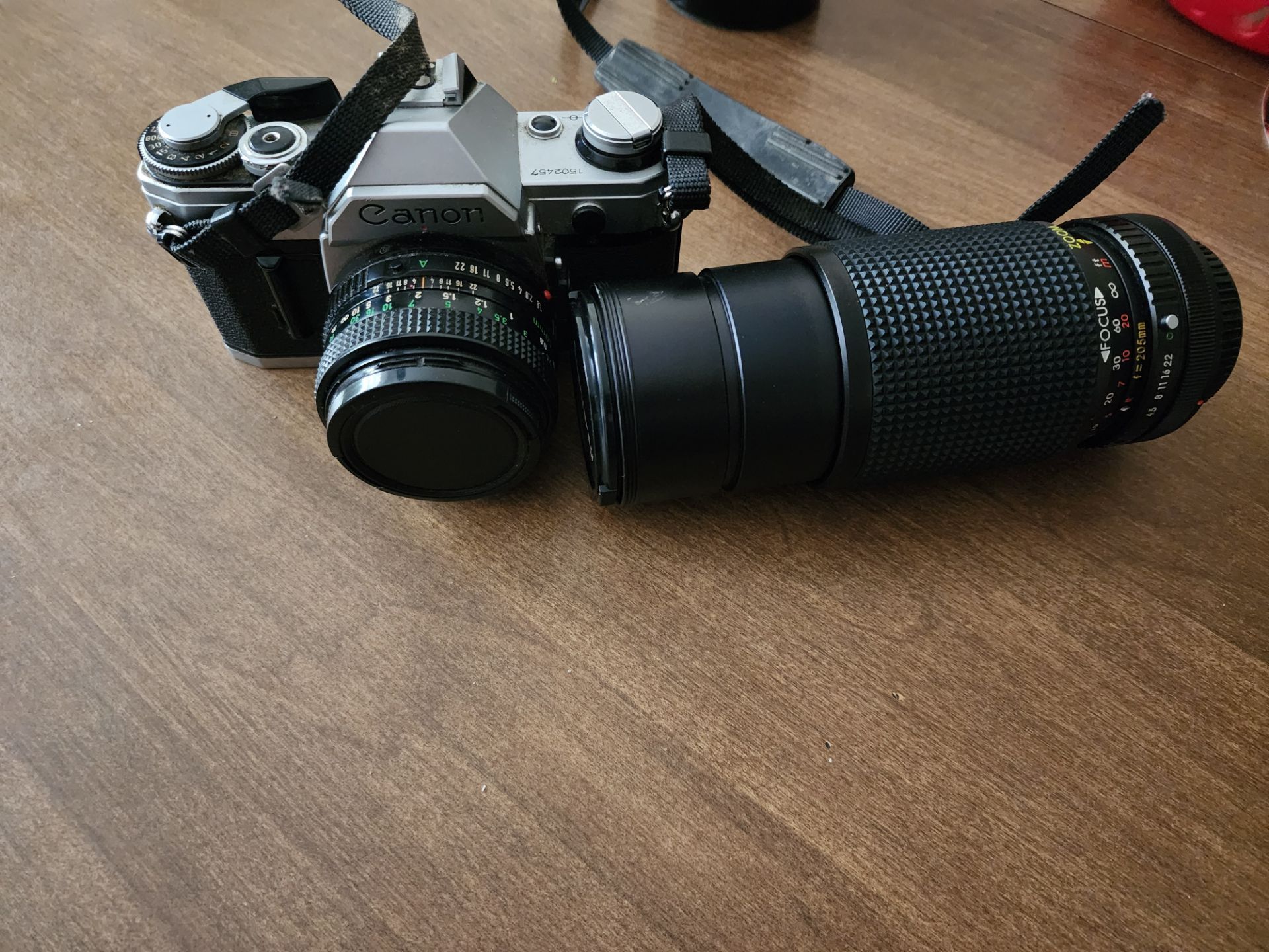 Canon AE-1 with lens