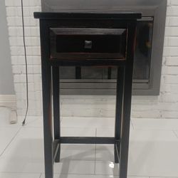 Wood Table With A Drawer.  