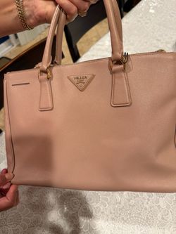 Prada Saffiano Leather Tote Bag Pink