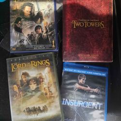 DVD Movies, 3$ Each, 5$ Two Towers Set