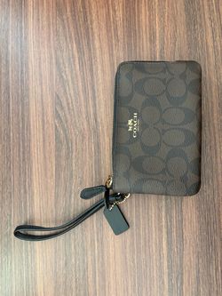 Coach Signature Zip Wristlet Wallet