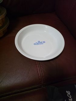 Vintage Corning Ware Blue Cornflower P-309 9” Pie Plate Baking Dish