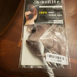 S Noilite  Hair Extensions  100 Human Hair Grey