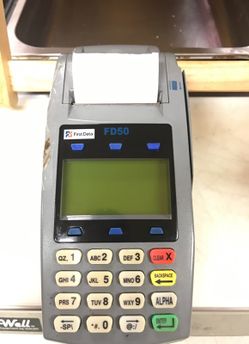 Fist data credit card machine
