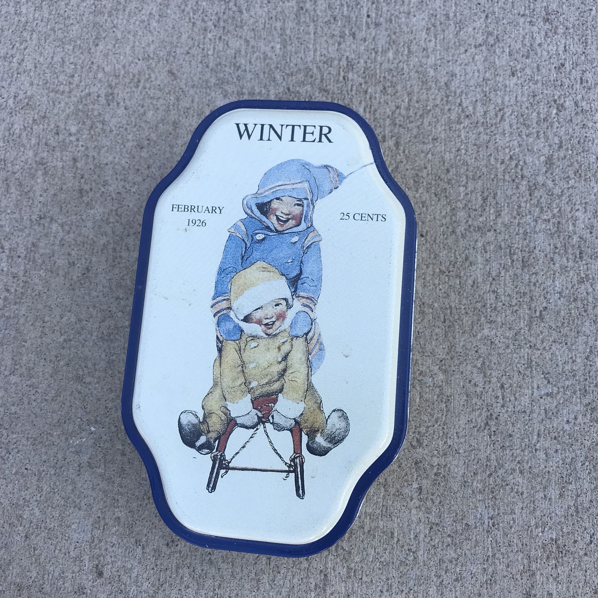 Vintage Good Housekeeping Winter Tin