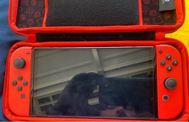 Red Nintendo switch Mario edition