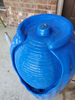 Large pot fountain, works great. Indoors, outdoors
