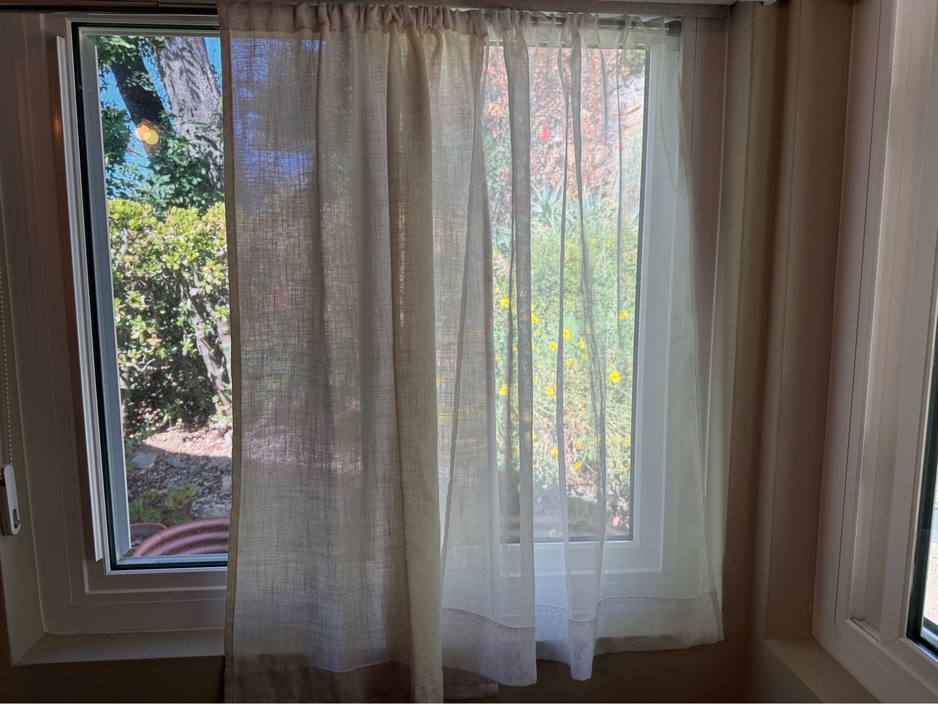Curtains (pocket and rod) off white