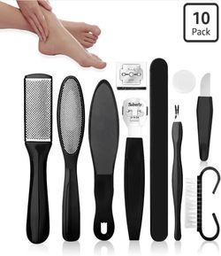 10 in 1 Pedicure Set Foot Care Kit Callus Remover Rasp Tools