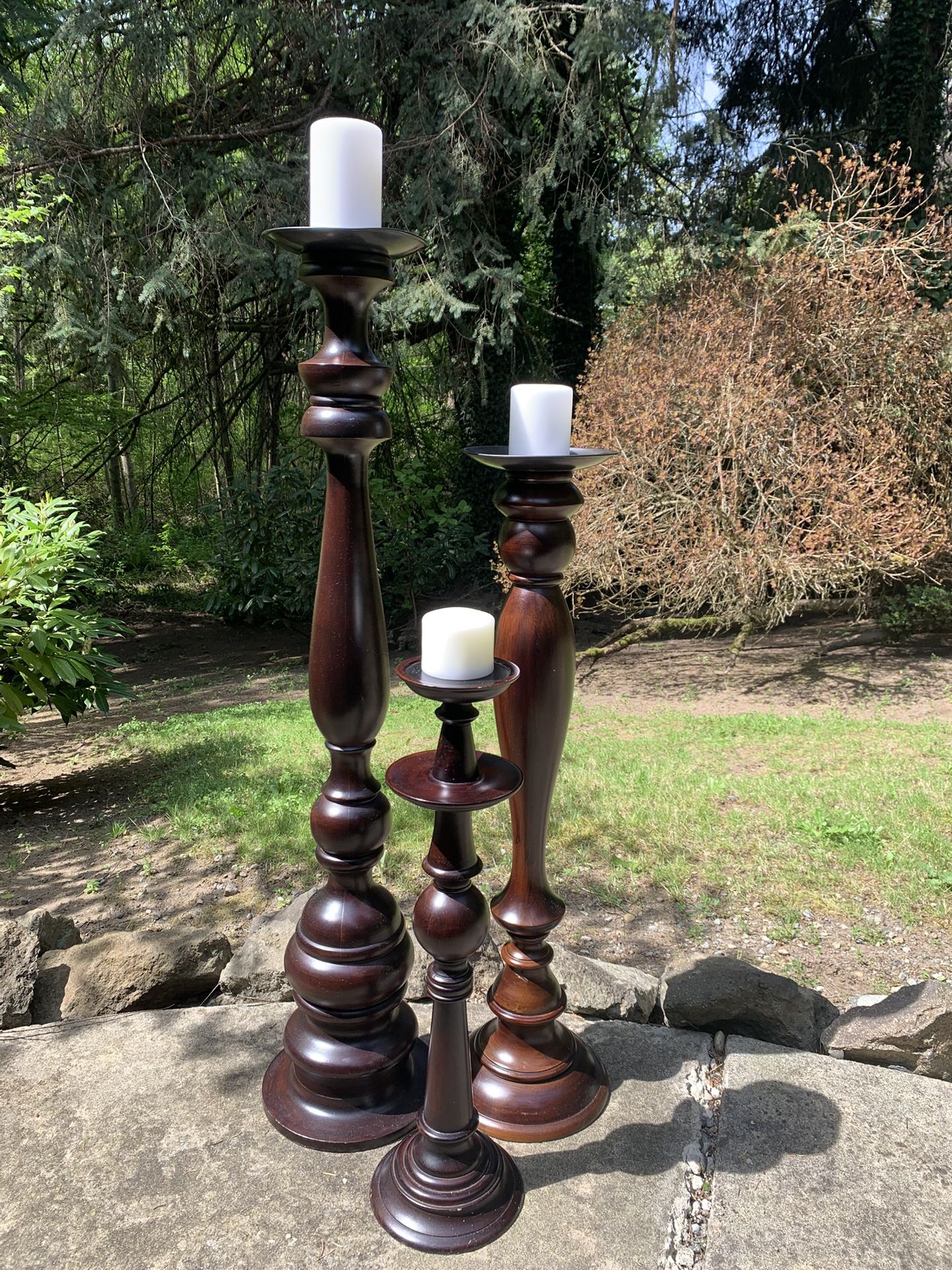 Candle Stands, Pillars, Candle Sticks,Pottery Barn, Height L42 M33.5 S24.5