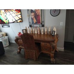 Wooden Desk And Decor Stand 