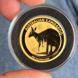 1oz .9999 Fine Gold Australian Kangaroo 2021