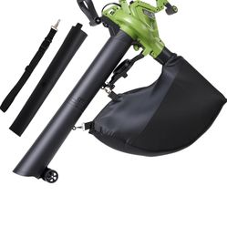3-in-1 Electric Corded Leaf Blower, Leaf Vacuum and Leaf Mulcher, 6 Wind Modes, 495 CFM, 199 MPH, 12A Motor, 16:1 Mulching Ratio, Leaf Blowers with Co