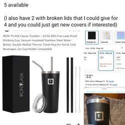 Tumbler With Lid And Straws