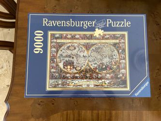 Sealed Ravensburger 9000 Piece Big World Map Puzzle — Rare / Discontinued