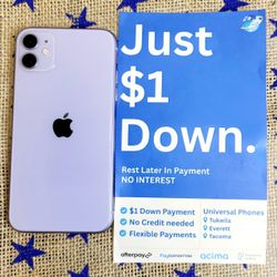 Apple IPhone 12 64gb  Unlocked, FREE Smartwach/ Headphones. Pay $1 Today Rest in payments. NO CREDIT NEEDED FINANCING
