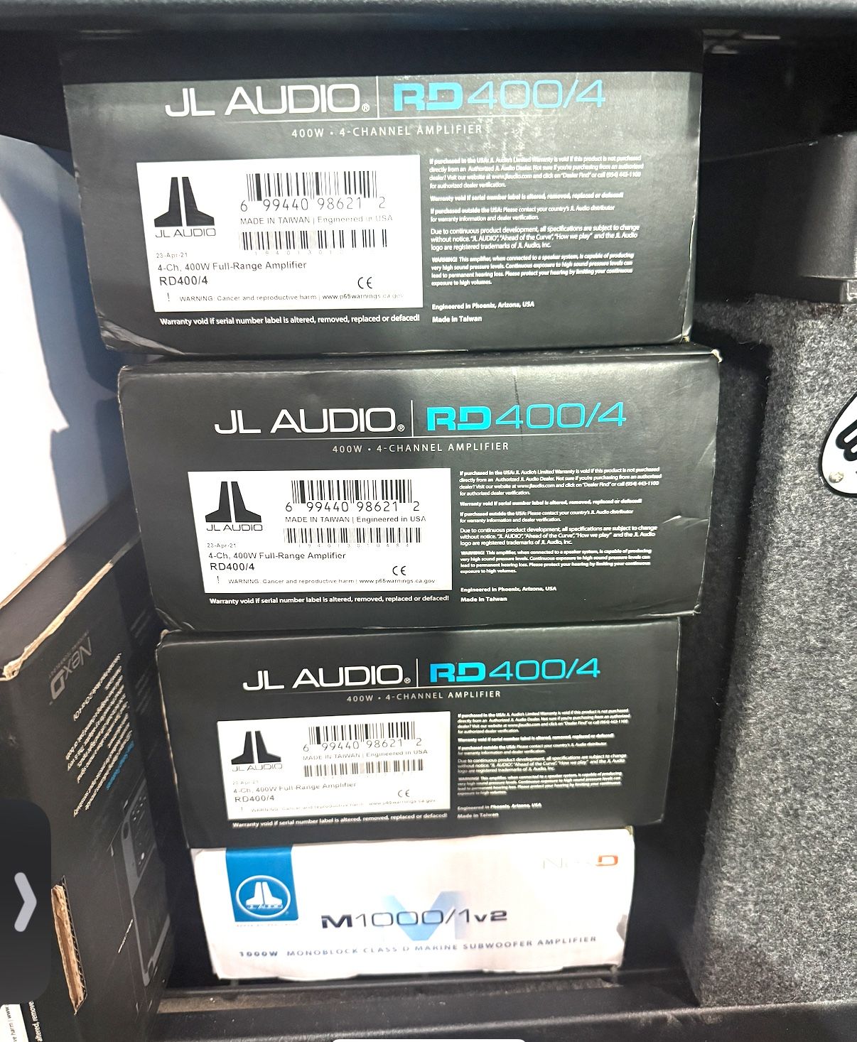 New In Box JL Audio Amplifiers 