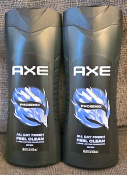(2) Axe Phoenix Refreshing Long Lasting Body Wash, Crushed Mint and Rosemary, 16 fl oz