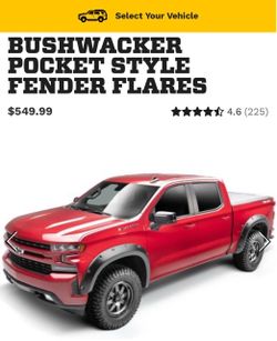 19-21 Silverado1500 Bushwacker pocket style fender flares (brand new)
