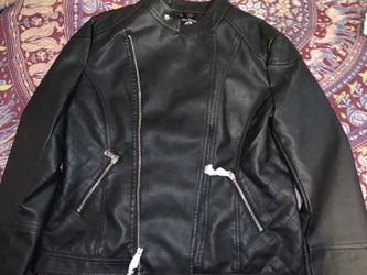 Black leather jacket