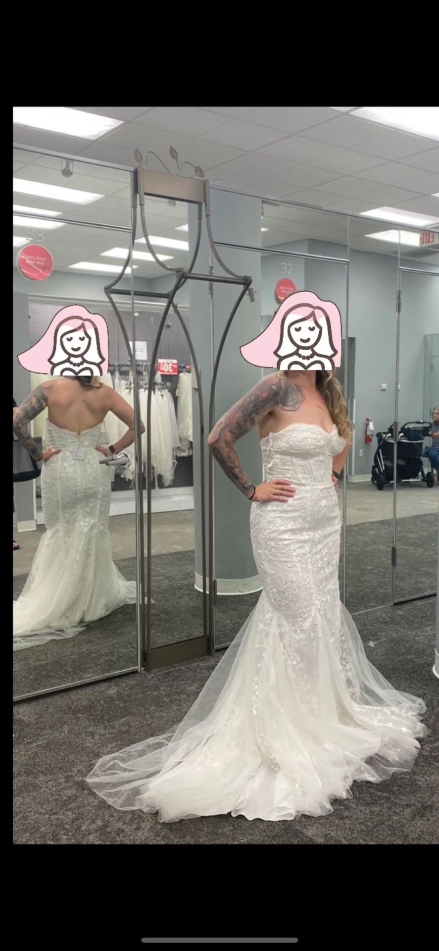 David’s Bridal Mermaid Trumpet Style Wedding Dress
