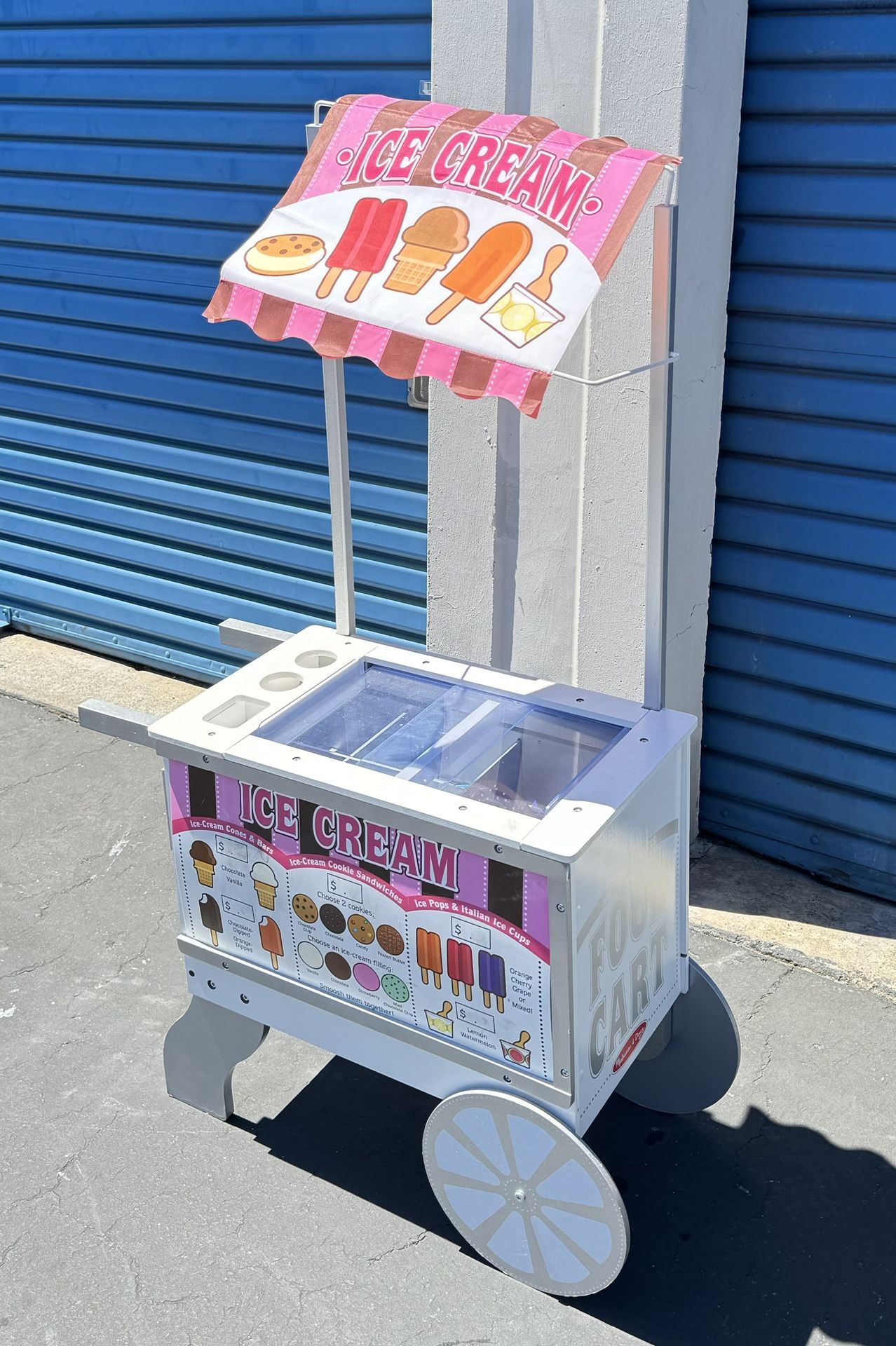 Melissa & Doug Reversible Play Food Cart