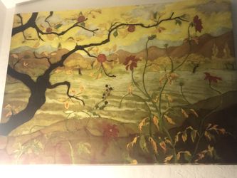 Big Canvas Countryside Wall Hanging Like New