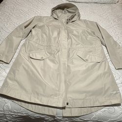 Women’s 1X Lands’End Rain Coat With Detachable Lining