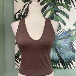 Ribbed V-Neck Women’s Athletic Tank Top