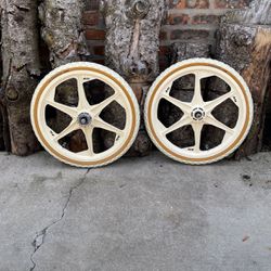 HTF 1991-92 2nd Generation Gt Tomahawk Mags/ Chao Yang BMX Tires Wheelset.
