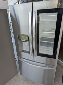36" Refrigerator LG Instaview Cristal Stainless Stell Show Food Double Ice Maker Nevera frio