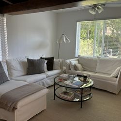 Chic White Loveseat