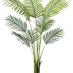 Artificial Golden Cane Palm Tree 4 Feet Faux Plant for Home Decor Indoor Outdoor Faux Areca Palm