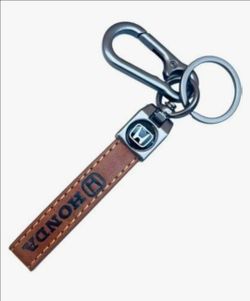 Honda Keychain Brown leather