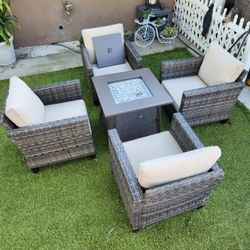 New Fire Pit Patio Set/ Outdoor Furniture/ Conversation Set 