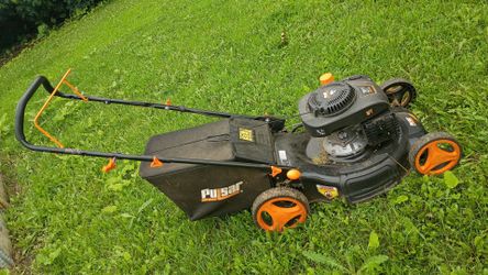 Pulsar Gas-Powered Push Lawn Mower w/ Rear Bag Discharge
