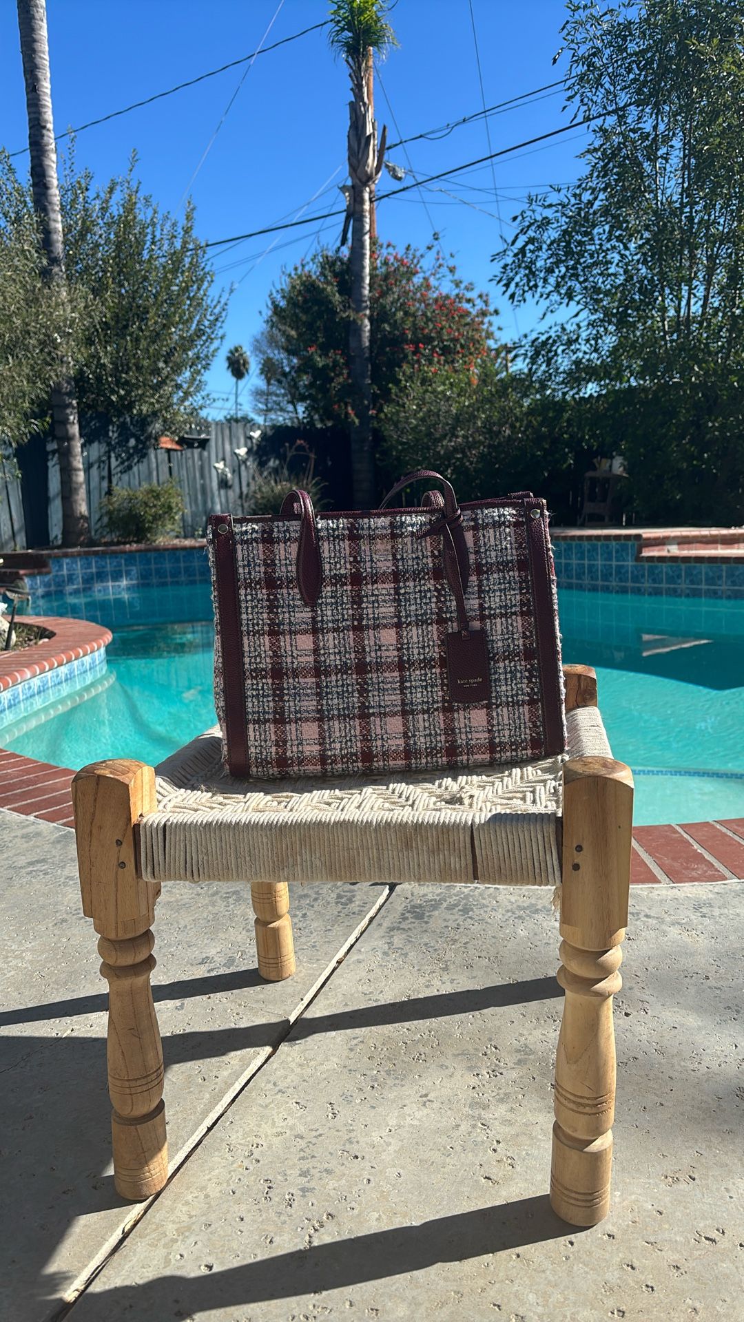Large Kate Spade Tweed Purse