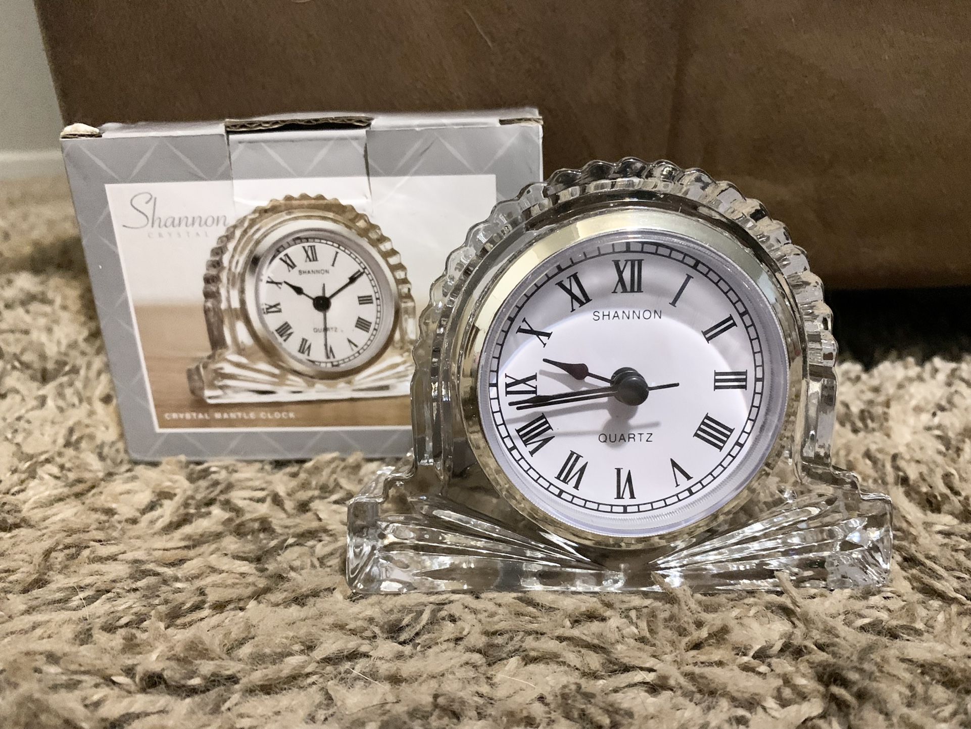 Godinger Shannon Crystal Mantle Clock, Small